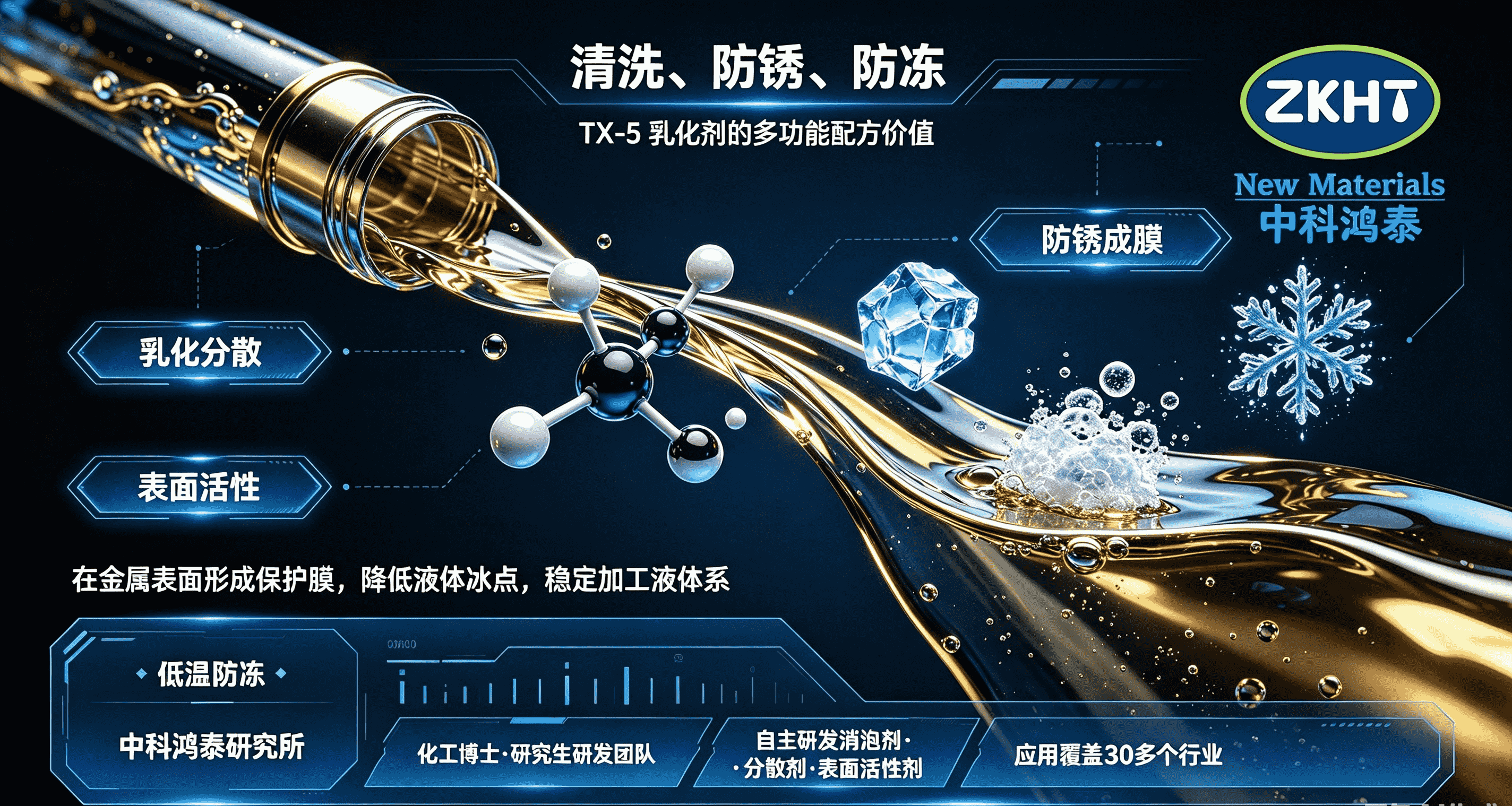 中科鸿泰乳化剂TX-5功能展示图