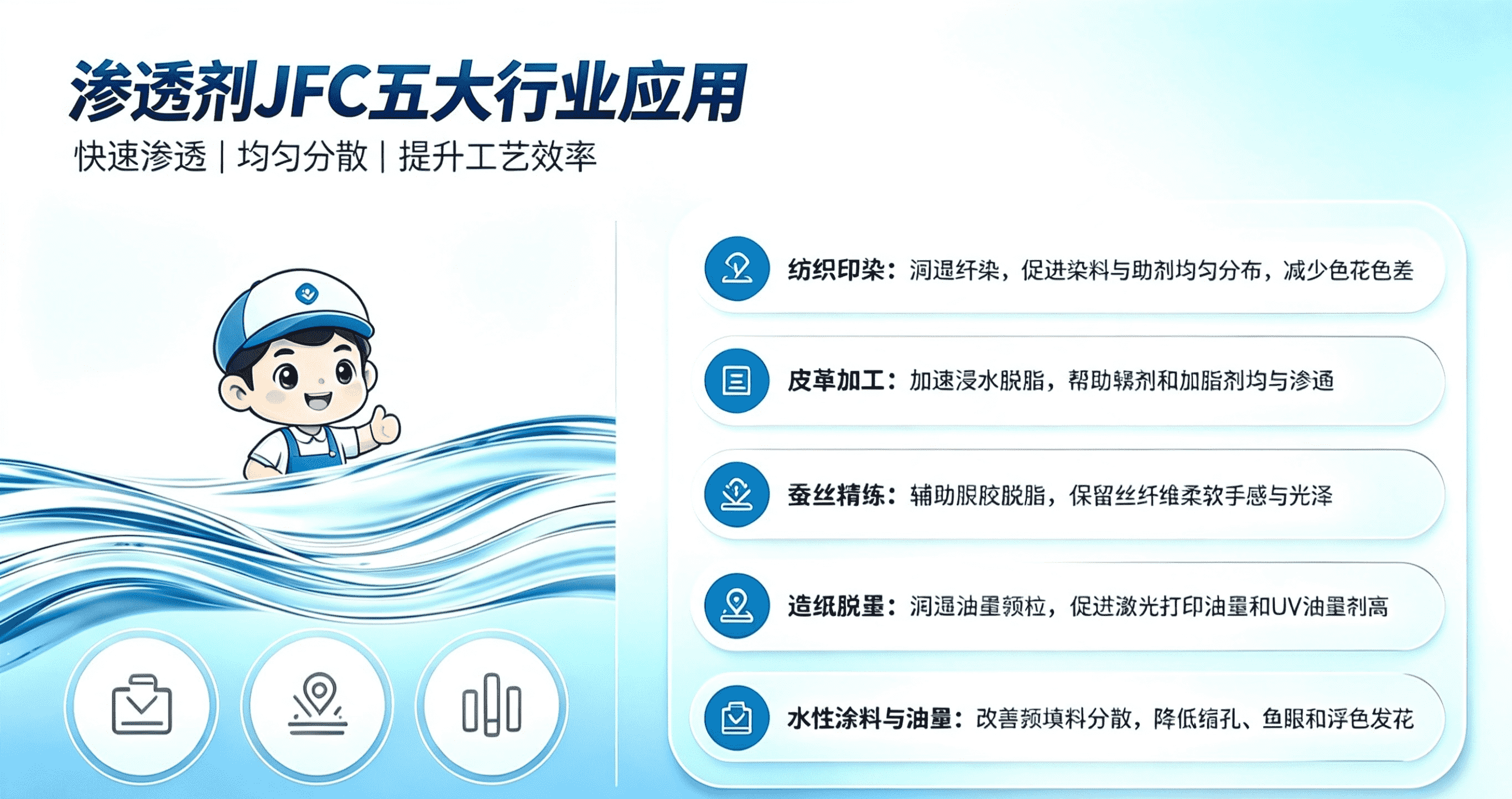 渗透剂JFC的五大行业