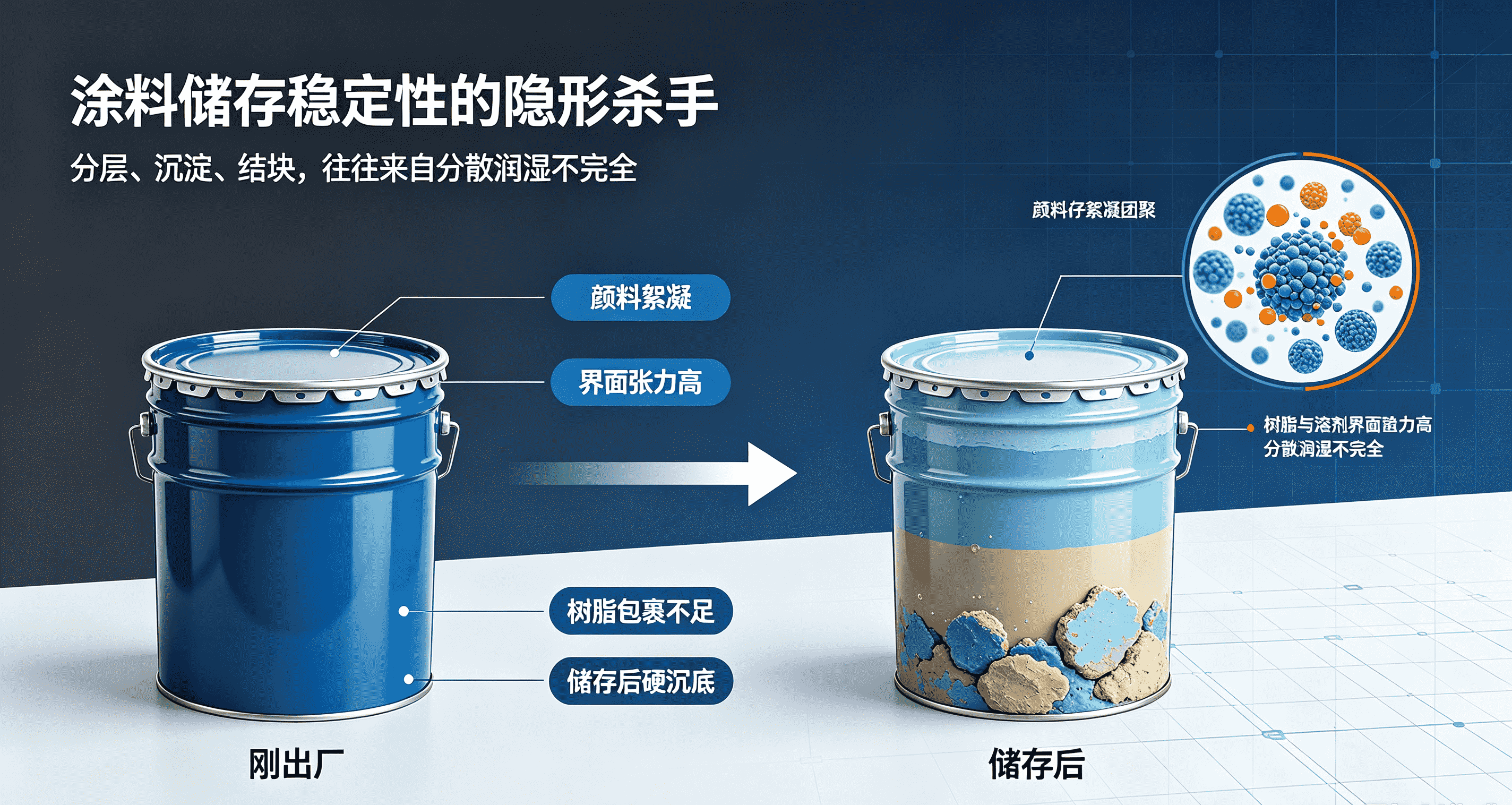 涂料储存分层沉淀现象