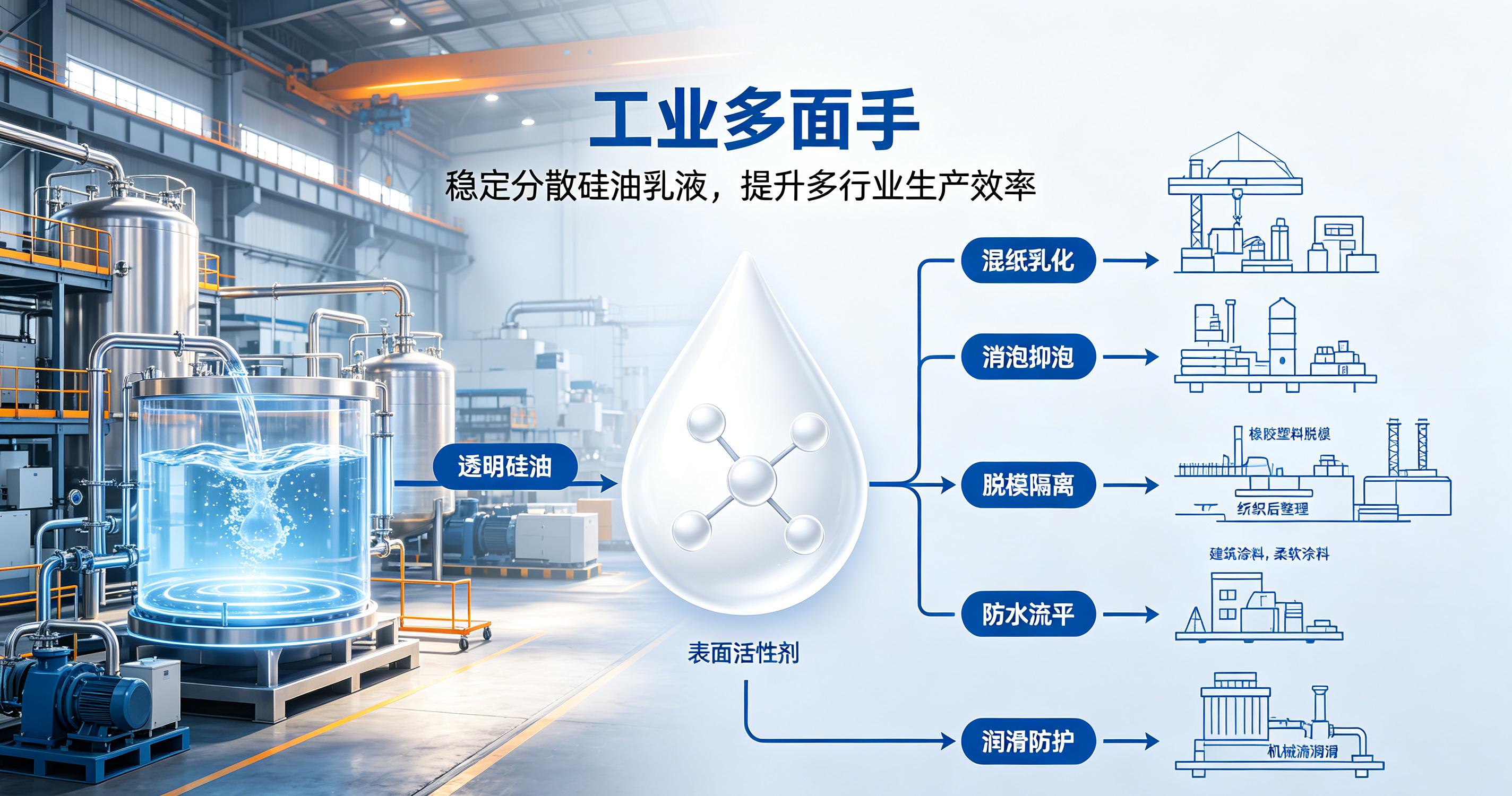 二甲基硅油乳化剂工业应用