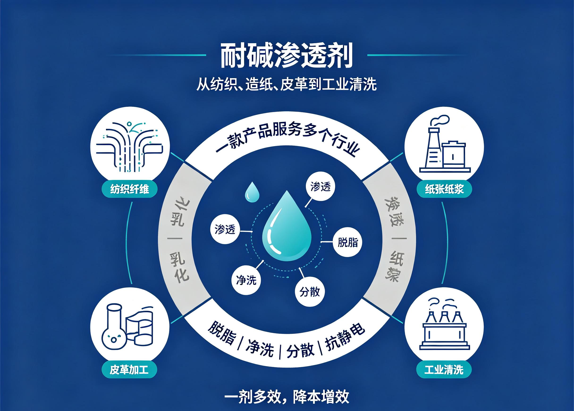 耐碱渗透剂的多行业应用
