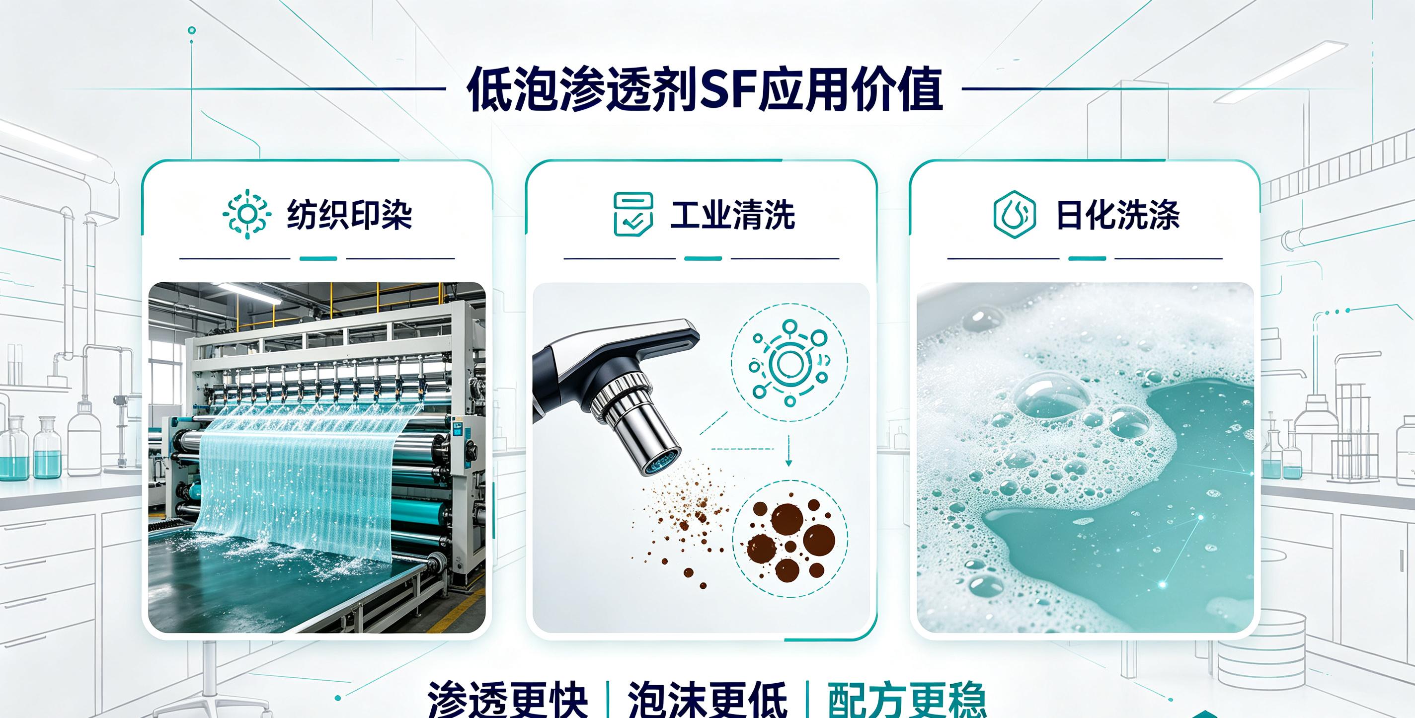 低泡渗透剂SF行业应用总结图
