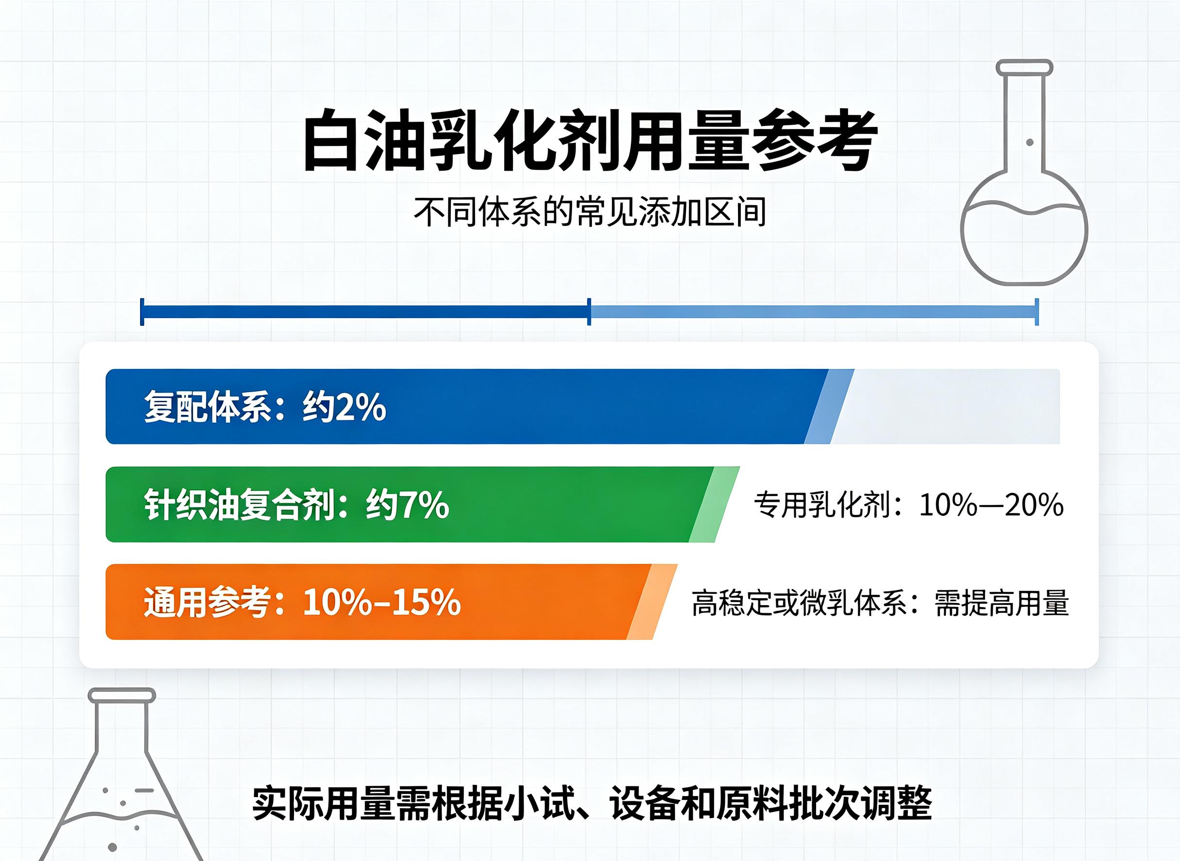 白油乳化剂用量参考