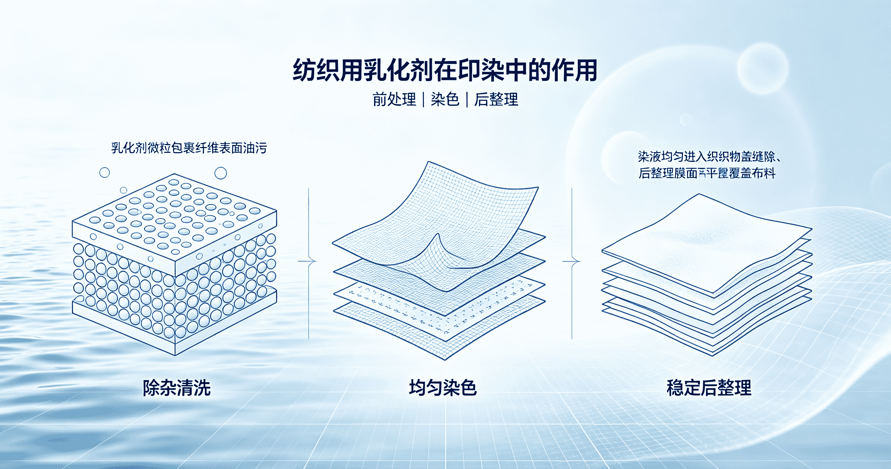 纺织乳化剂工序示意图