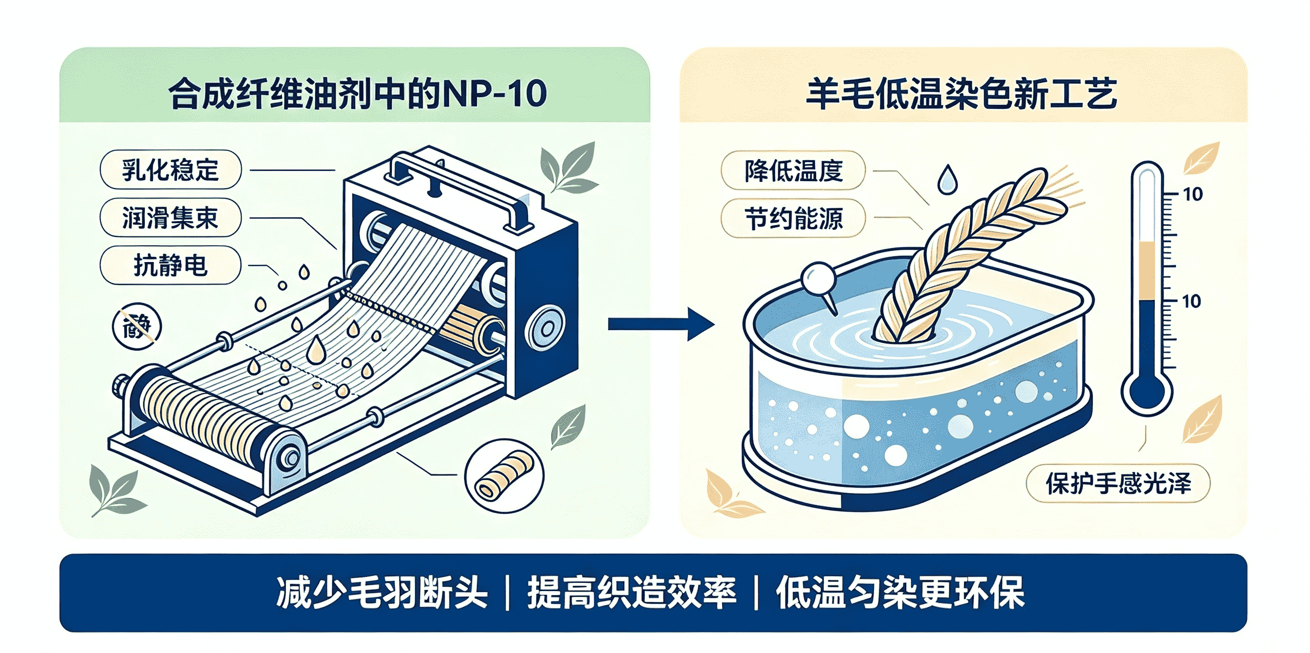 NP-10乳化剂的两种纺织应用